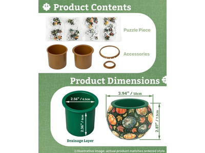 3D Puzzle Planter Singing Birds and Flowers 