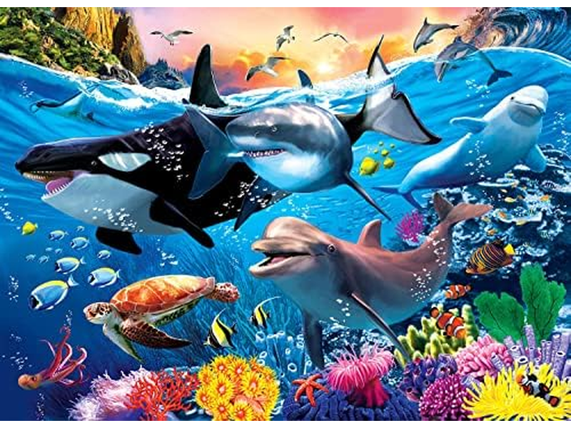 Underwater World Piece Jigsaw Puzzle for Toddler Children 