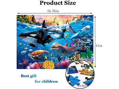 Underwater World Piece Jigsaw Puzzle for Toddler Children 