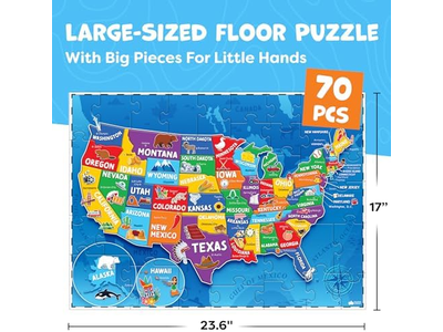 United States Puzzles for Kids Ages 4-6 Educational Toys 