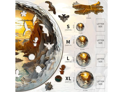 Wooden Puzzle for Adults-3D Vision Effect 