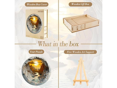 Wooden Puzzle for Adults-3D Vision Effect 