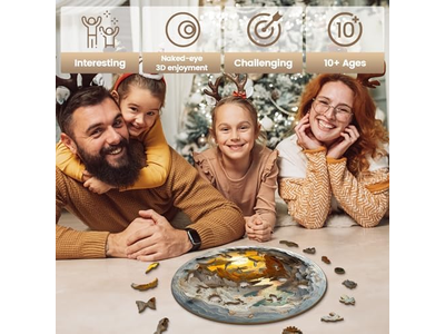 Wooden Puzzle for Adults-3D Vision Effect 